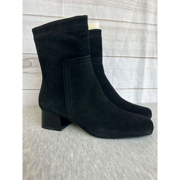 Coldwater Creek leather ankle boots with black Hill size 7 1/2 - Picture 1 of 8